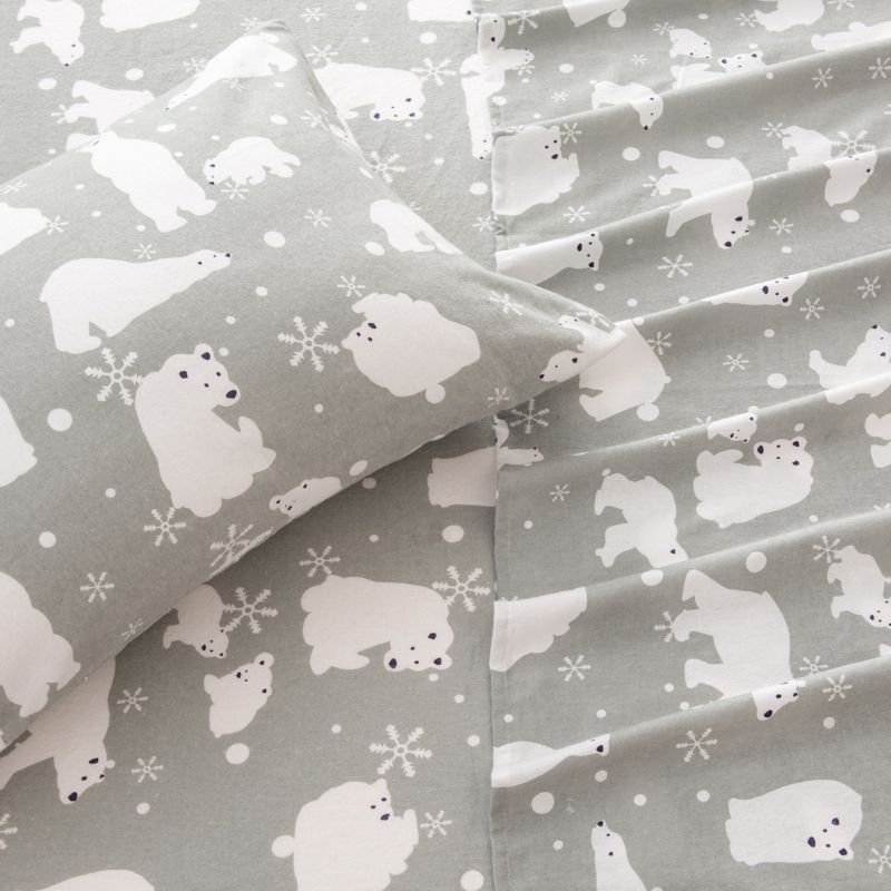Great Bay Home Cotton Printed Flannel Sheet Set, 2 of 8
