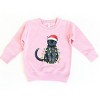 Black Cat Christmas Lights - Kids Toddler Sweatshirt and Kids Youth Sweatshirt - 3 of 3