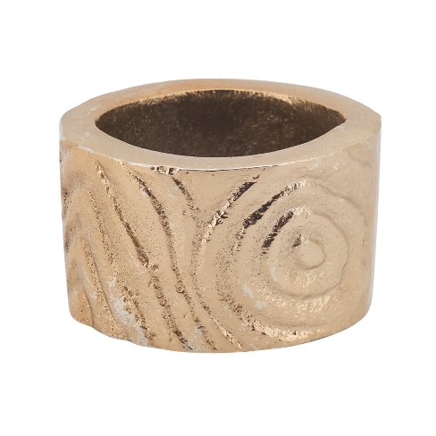 Saro Lifestyle Table Napkin Rings With Rope And Wood Design (set Of 4) :  Target