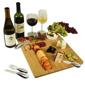 Picnic at Ascot Monogrammed Bamboo Charcuterie, Cheese & Cracker Serving Board - 1 of 3