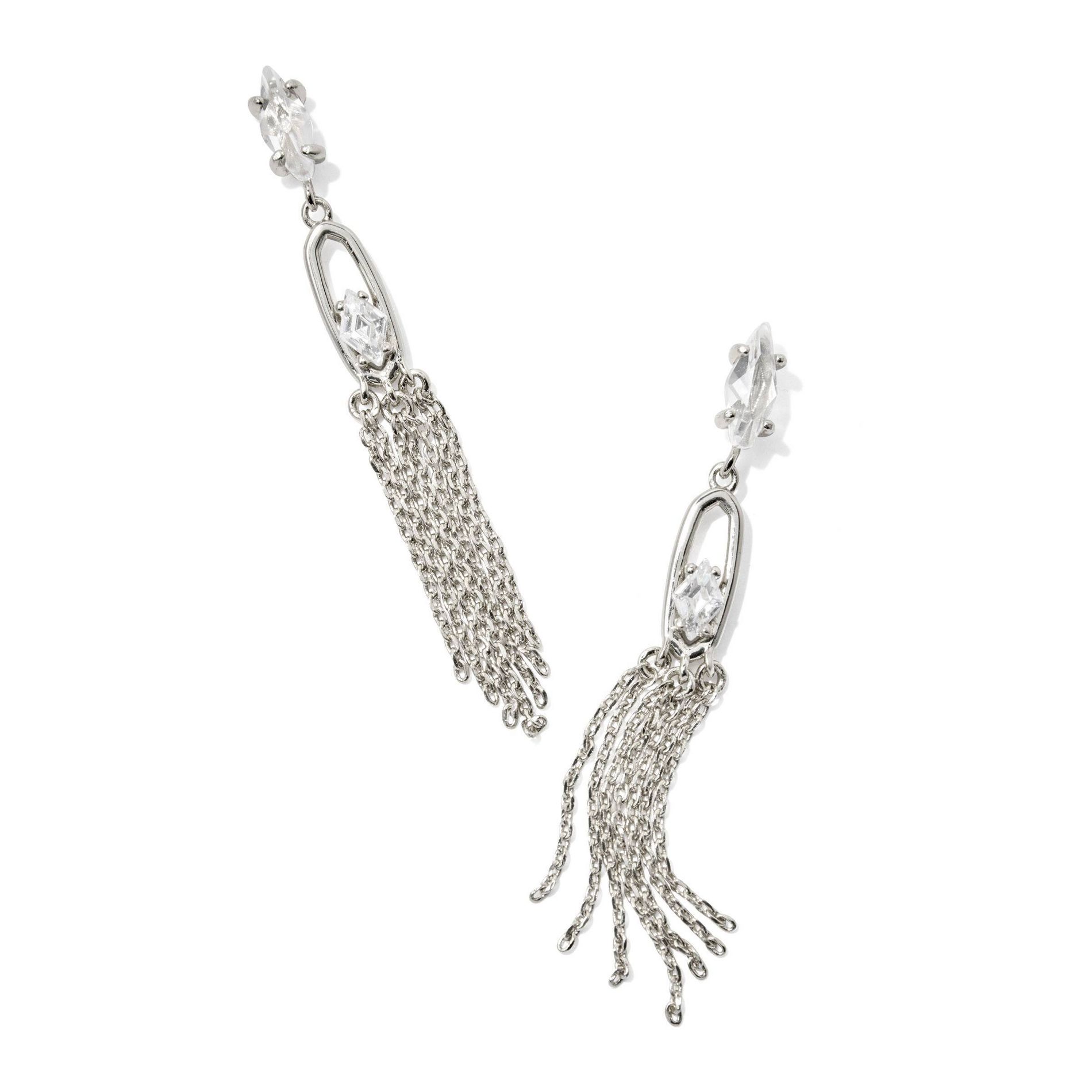Kendra Scott Meridith Statement Earrings - Silver