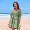 Women's Breezy Sage Green Swiss Dot Tiered Dress - Cupshe - 3 of 4
