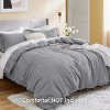 3 pieces Duvet Cover Soft Double Brushed Bedding Set for Kids & Adults Zipper Closure - 2 of 4
