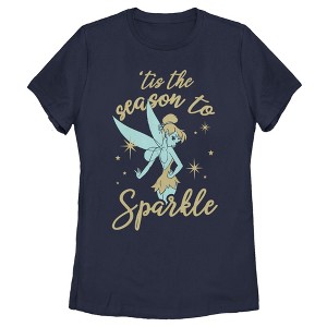 Women's Disney Peter Pan Tinker Bell 'Tis the Season to Sparkle T-Shirt - 1 of 4