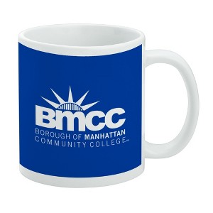Borough of Manhattan Community College Primary Logo Ceramic Coffee Mug Novelty Gift Mugs for Coffee Tea and Hot Drinks 11oz White - 1 of 4