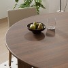 Spassway Round Oak Wood Dining Table with 4 Legs Modern Kitchen Table with Solid Wood Legs for Seats 4-5 - 3 of 4