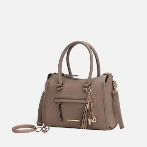 MKF Collection Valeria Vegan Leather Women's Satchel Bag with Keyring by Mia K - 1 of 4