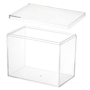 Unique Bargains Square Cube Clear Acrylic Box with Lid for Candy Tiny Jewelry Display - 1 of 4