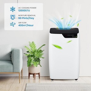 Acekool 12000 BTU Portable Air Conditioner, 3-in-1 Quiet AC with Dehumidifier & Fan, Remote, Timer, Cools Up to 700 Sq.Ft, Easy Setup - 1 of 4