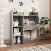 Kids Bookshelf and Toy Storage Organizer, 3-Tier Toddler Bookshelf Wooden Bookcase, 5 Cube Double Sided Toy Storage Display,for Kids Room - 2 of 4