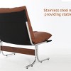 INFURNIC Accent Chairs Leather Armchair with High Back Modern Accent Chair Sofa Chairs with Soft Padded for Home, Brown, 32.3"*27.4"*39" - 2 of 4
