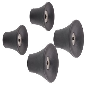 WAGNER – design yourself Multipurpose Wall Hook Set, Black Rubber & Steel, 4pc — Supports up to 35 lbs - 1 of 4