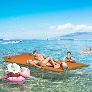 Resenkos 9' x 6' Durable Floating Water Mat for Lakes, Pools and Oceans - - 1 of 4