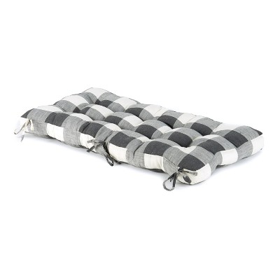 The Lakeside Collection Buffalo Check Bench Cushions - Gray