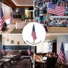 Yescom 2 Pack 6FT Sectional Indoor Flag Pole Kit Aluminum Gold Pole Ball Topper with 3x5Ft US Flag with  Base Stand Office School City Hall - 3 of 4