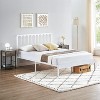 Metal Bed Frame with Wave Headboard and 2 Storage Drawers, Metal Mattress Foundation, No Box Spring Needed - 2 of 4