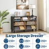 5 Drawers Dresser for Bedroom, 46" Tall Modern Chest of Drawers with Vintage Circle Handle w/Curved Profile Design, Wood Dresser for Bedroom - 2 of 4