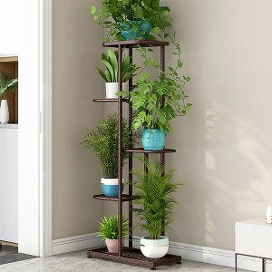 5 Tier Plant Stand, Heavy Duty Corner Metal Flower Pot Stands, Flower Pot Holder Display Plant Stand for Patio Garden Living Room - 1 of 4