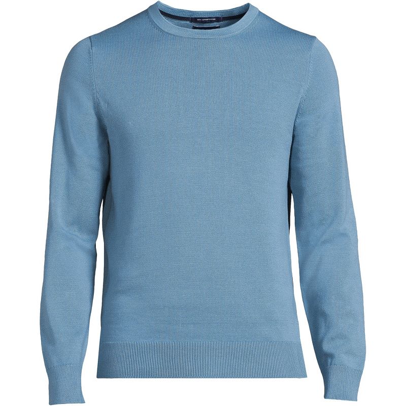 Lands' End Men's Fine Gauge Supima Cotton Crewneck Sweater, 3 of 5