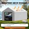 VEVOR Carport Replacement Canopy Cover Top + Side Wall 10 x 20 ft, Garage Tent Shelter Tarp Heavy-Duty Waterproof,Grey (Frame Not Included) - 4 of 4
