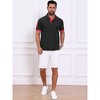 INSPIRE CHIC Men's Pattern Contrast Color Short Sleeve  Pique Polo Shirt - 2 of 4