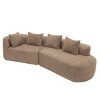 116" Modern Curved Fully Assembled 2-Piece Sectional Sofa with High-Density Fully Compressed Sponge, Chaise Lounge - 3 of 4