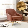 Crestlive Products Swivel Club Chair PU Leather Leisure Armchair Upholstered Accent Chair Brown - 4 of 4