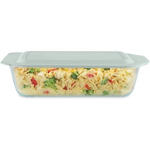 3-Pack Glass Baking Dish Set With BPA-Free Lids, Rectangular Glass Bakeware, Dishwasher, Microwave, Freezer - 1 of 4