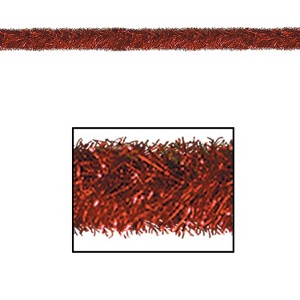 Beistle 4" x 100' Gleam N Tinsel Garland Red 55281-R - 1 of 1