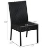 PAGED Set of 4 Patio Dining Chairs with Cushions,Modern Rattan Outdoor Dining Chairs with Backrest,Chairs Suitable for Patio,Garden - 3 of 4