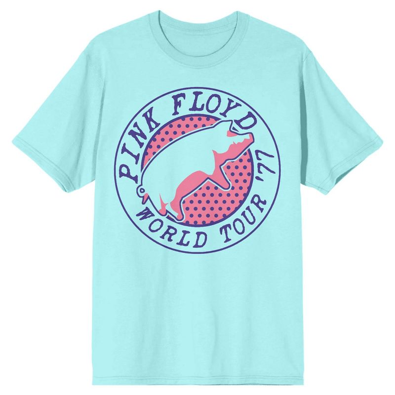 Pink Floyd Pig World Tour '77 Men's Celadon T-shirt, 1 of 3