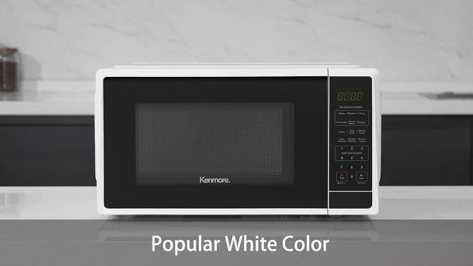 Kenmore 1000W Countertop Microwave White, 2 of 7, play video