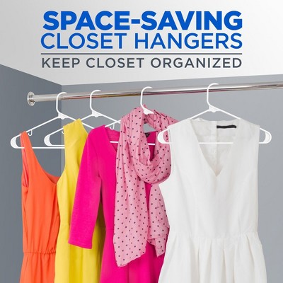 White Ultra-Thin Plastic Clothes Hangers, 100-Pack