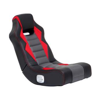 Loungie Rockme Video Gaming Rocker Chair Black/Red Nylon Gaming
