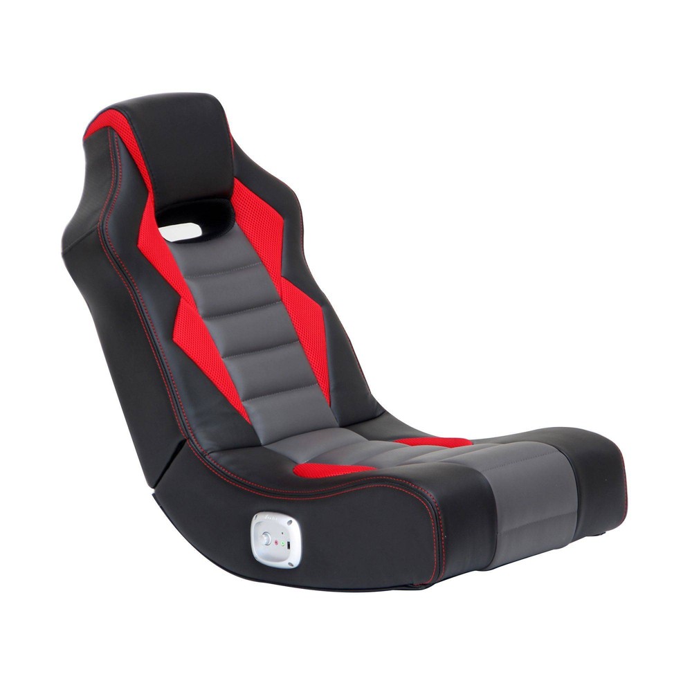 Photos - Computer Chair X Rocker Flash 2.0 Wired Gaming Chair Rocker with Speakers Black/Red  