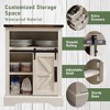 OKD Bathroom Floor Cabinets with Sliding Barn Door & 3 Drawers - 4 of 4