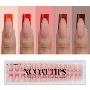 BTArtboxnails XCOATTIPS® French - Red Pastel Tips - 1 of 4