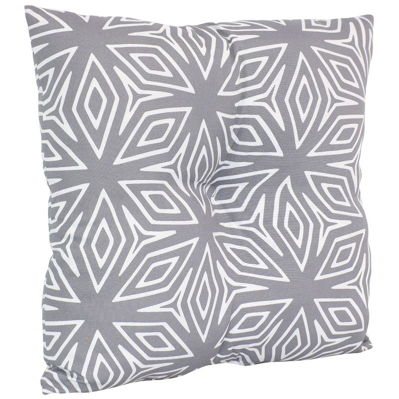 Sunnydaze Indoor/Outdoor Weather-Resistant Polyester Square Tufted Pillow with Zipper Closures - 19" - 2pk, 5 of 10