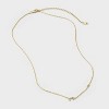 14K Gold Dipped Cubic Zirconia Initial Necklace - A New Day™ - 3 of 4