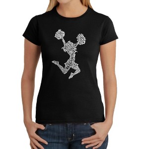 LA Pop Art Women's Word Art T-Shirt - Cheer - 1 of 4