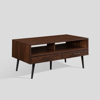 Modern 2 Drawer Storage Coffee Table - Saracina Home