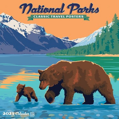 Willow Creek Press National Parks (ADG) 2025 Wall Calendar: Monthly 12x12" Paper, All Ages, Blue, Sewn Binding