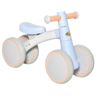 Image of Qaba Baby Balance Bike for Toddlers 1-3 with Lightweight Design, No Pedal Bicycle Training Toy Little Kids Bike with Non-Slip Handlebars, Blue