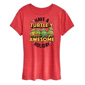 Women's - Teenage Mutant Ninja Turtles - Turtley Awesome Group Short Sleeve Graphic T-Shirt - 1 of 4