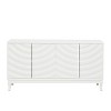 Sapphtopaz 4-Door Elegant Decorative Storage Cabinet Sideboard Buffet Cabinet with Storage Pantry Cabinet with Wavy Pattern Doors for Living Room - 2 of 4