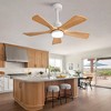 Modern Ceiling Fan With Remote And LED Light, Outdoor Patio Ceiling Fan With Reversible DC Motor And 5 Blades For Farmhouse Living - 2 of 4