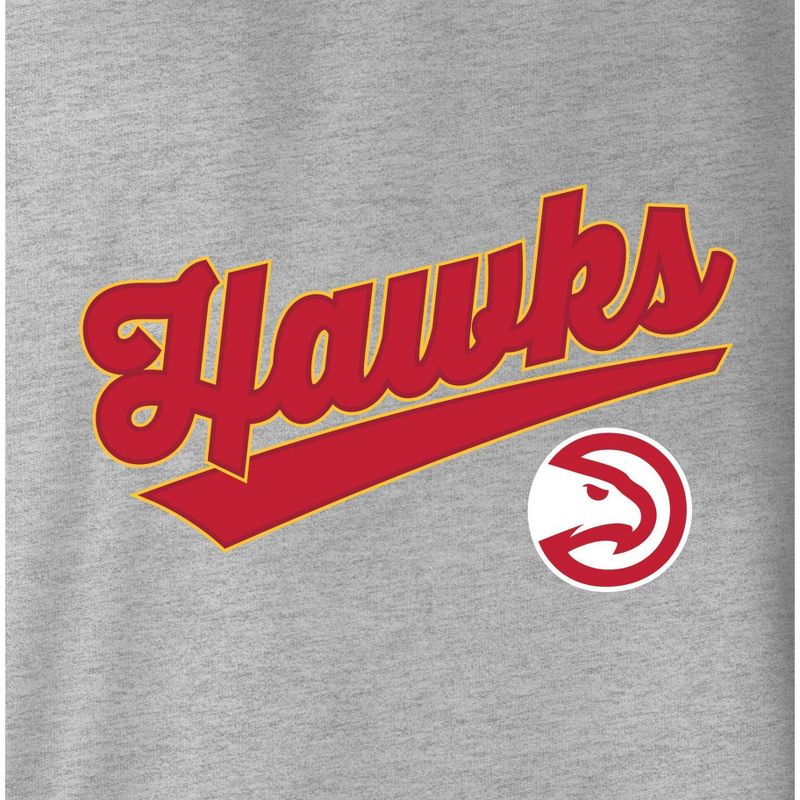 NBA Atlanta Hawks Women&#39;s Gray Long Sleeve Team Slugger Crew Neck T-Shirt, 4 of 5