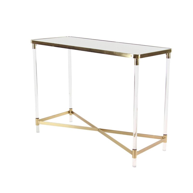 Modern Acrylic Console Table Gold - Olivia &#38; May, 6 of 7