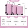 KTMBDW Luggage 3 Piece Set Suitcase Spinner Hardshell Lightweight TSA Lock (3 piece set(20in24in28in)) - 4 of 4