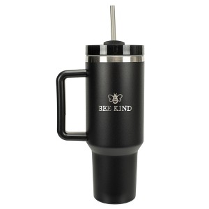 100 North Be Kind Honey Bee Life's Lessons Wrap-Around 40 Oz. Stainless Steel Water Bottle Coffee Mug, Spill & Leak Resistant, Travel Tumbler with - 1 of 4
